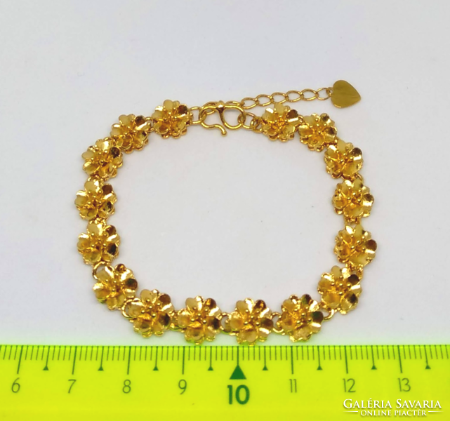 18K gold-filled (gf), lotus flower bracelet