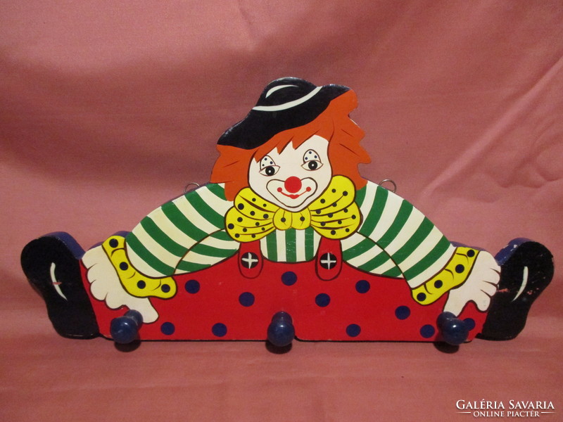 Clown children's coat rack, hanging, children's coat rack with fairy tale pattern