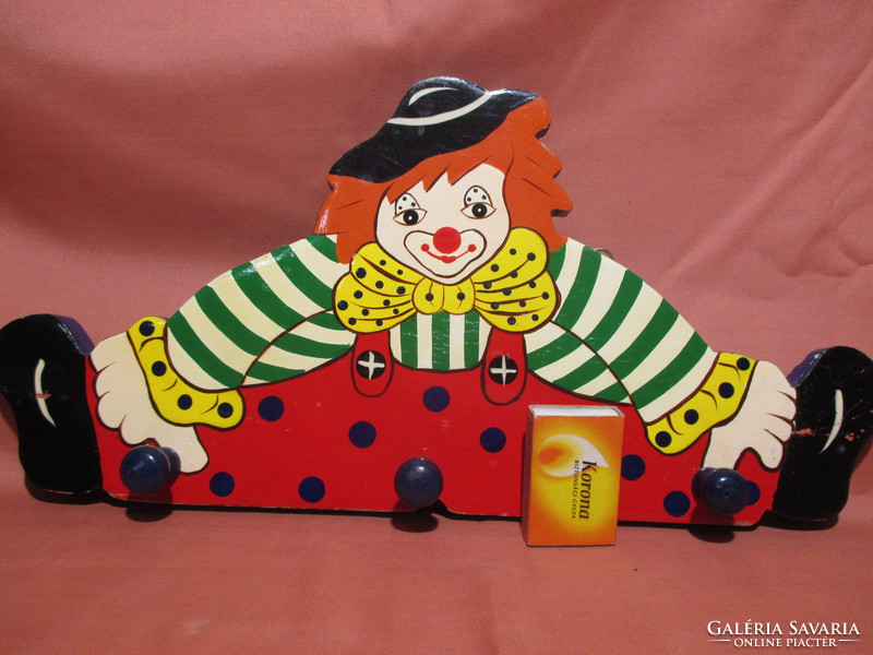Clown children's coat rack, hanging, children's coat rack with fairy tale pattern