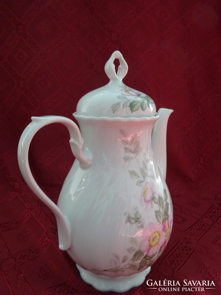 Seltmann Weiden Bavarian German porcelain teapot with pink flower, 1.5 l. He has!