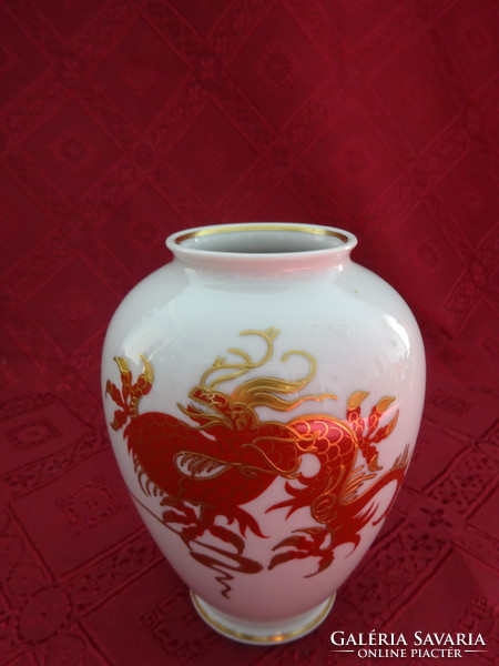 Wallendorf német porcelán váza, kézzel festett, magassága 13 cm. Vanneki!