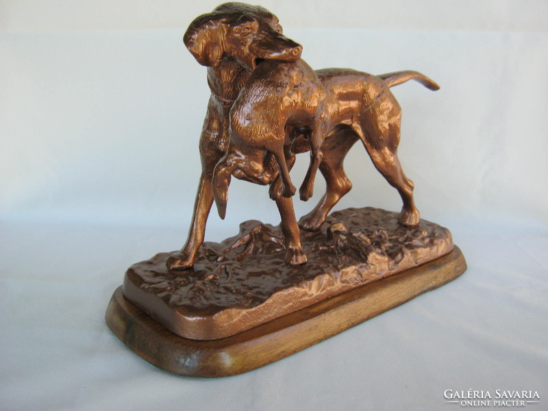 Dog hound large metal sculpture