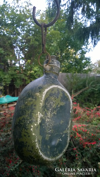 Military water bottle lightly weathered