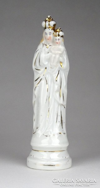1C354 Antik Mária gyermekével porcelán figura 14.5 cm