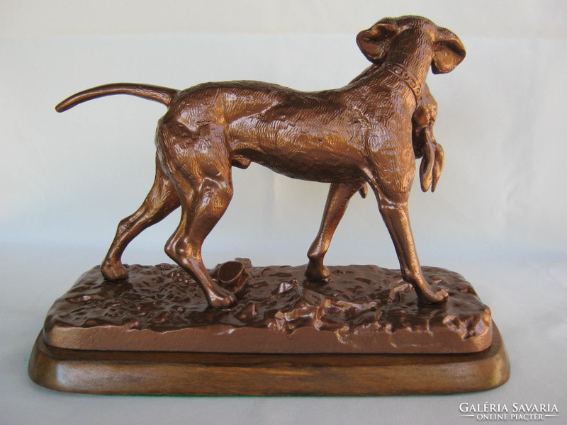 Dog hound large metal sculpture