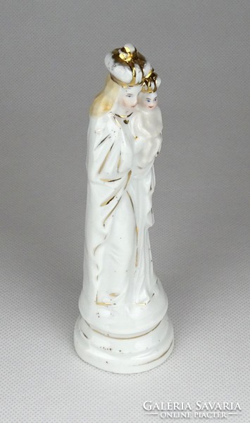 1C354 Antik Mária gyermekével porcelán figura 14.5 cm