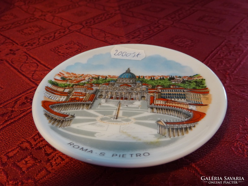 Italian porcelain mini centerpiece, diameter 10 cm. Rome s. Pietro. He has!