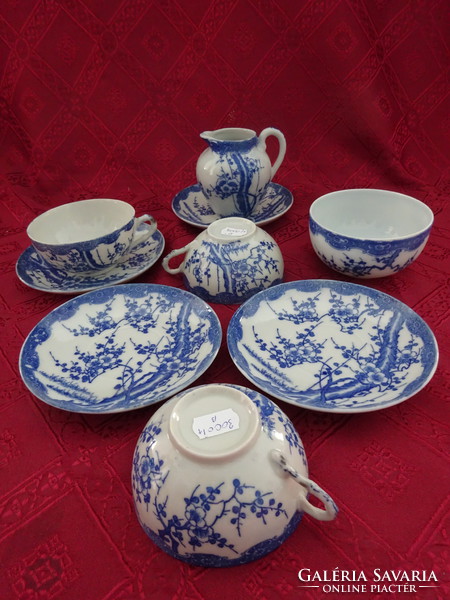 Japán porcelán, három személyes teáskészlet, 9 darabos. Vanneki!