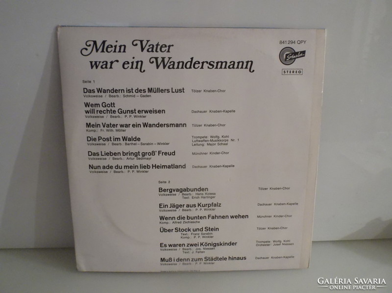 Record - vinyl - West German - mein vater war ein wandersmann - novel condition