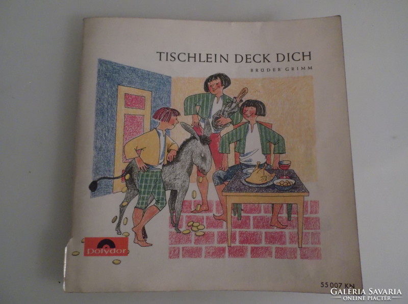 Record - vinyl record + storybook - West German - tischlein deck dich - novel condition