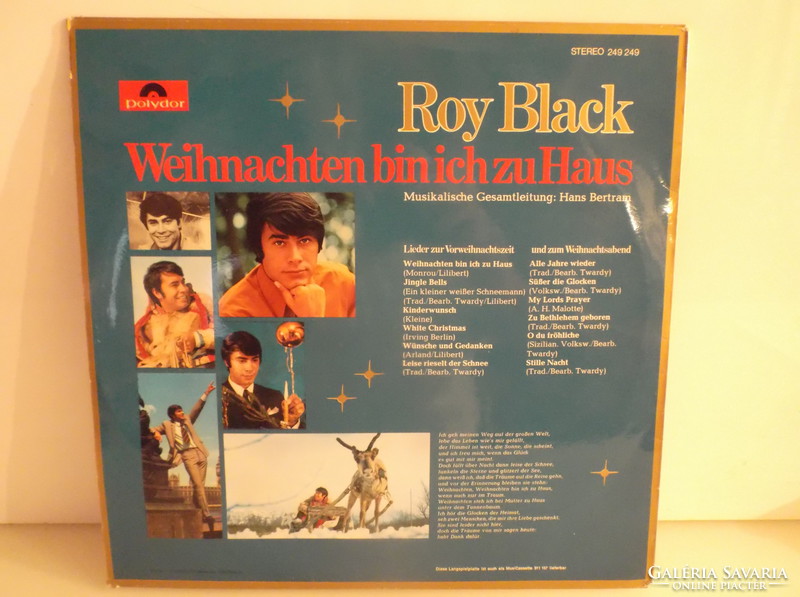 Record - vinyl - West German - roy black - weihnachten bin ich zu haus - new condition