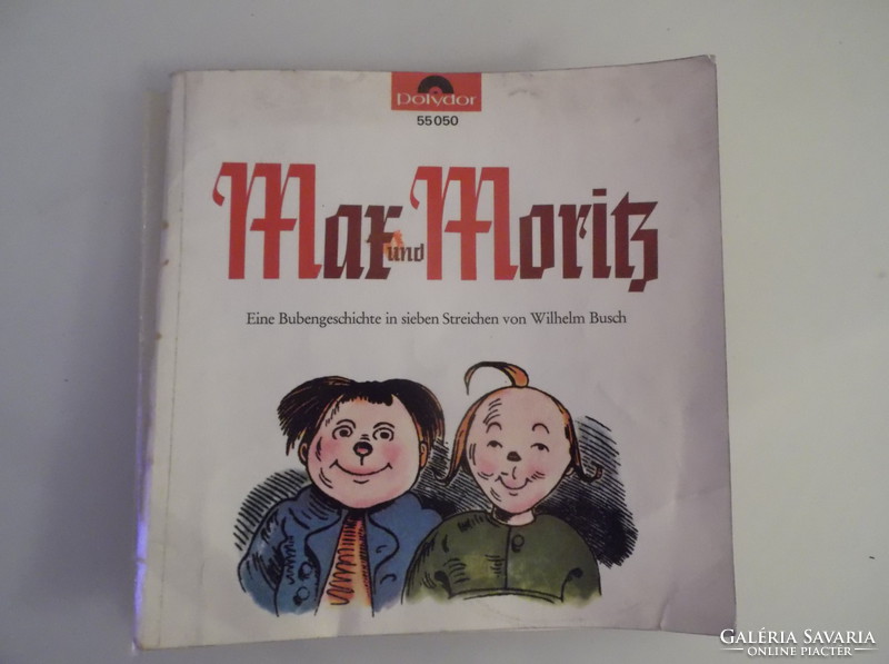 Record - vinyl record + storybook - West German - max und moritz - novel condition