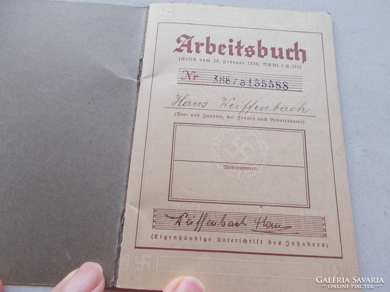 WW2,Német munka könyv