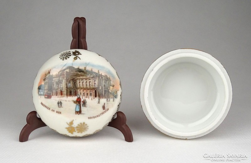1C355 Régi bécsi Hofburg díszes porcelán bonbonier