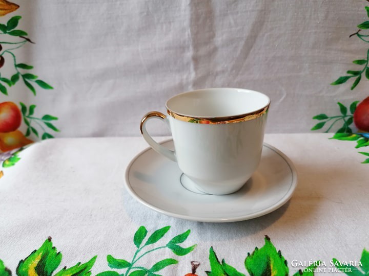 Porcelain coffee cup + saucer