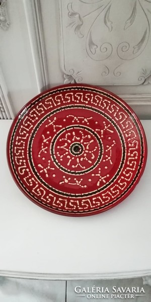Retro Király Gábor kerámia kézműves tányér ,tál