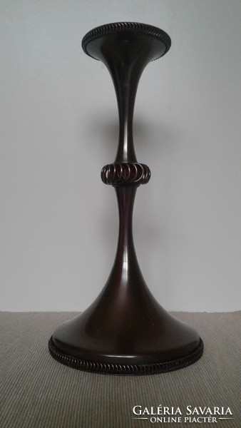 Will k. Juried red copper candle holder