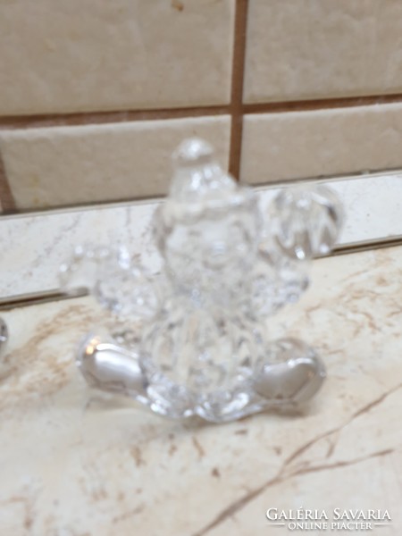 Lead crystal dancing clown, small statue for sale!