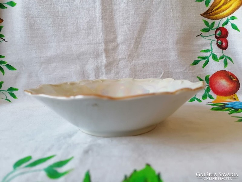Ilmenau miniature viable iridescent bowl, hand painted