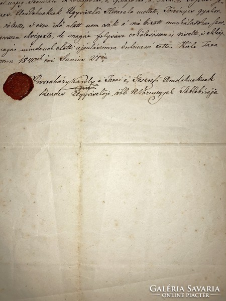 Tata -tóváros 1840 June 27/károly rózsaházy lawyer, barrister!!