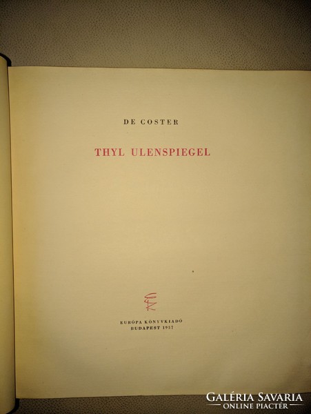 DE COSTER: THYL ULENSPIEGEL  1957
