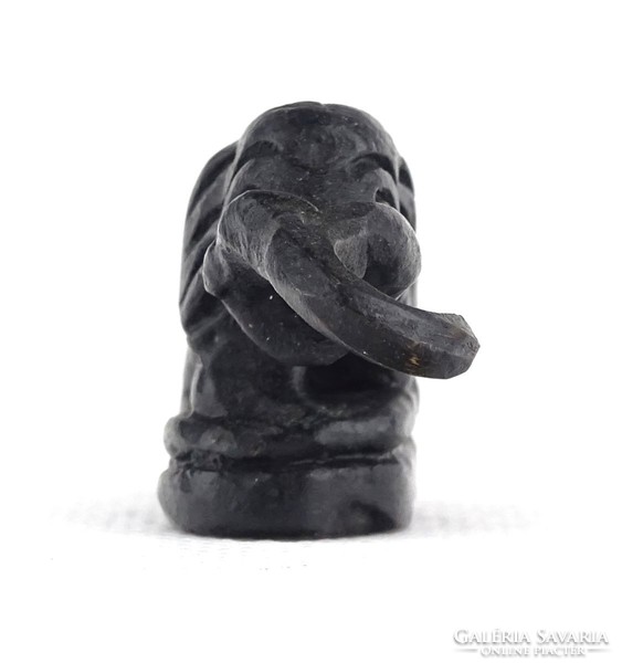 1C527 Antik miniatűr bronz elefánt 4.5 cm