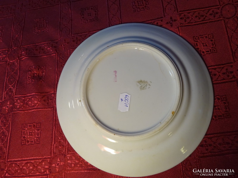 Kőbánya porcelain, cake plate with flower pattern, diameter 19 cm. He has!