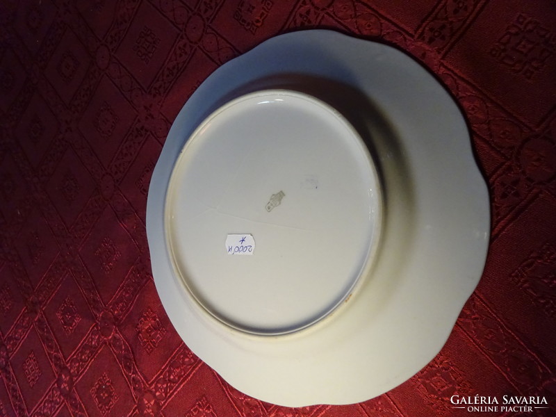 Zsolnay porcelain, antique, shield-stamped flat plate with floral pattern, diameter 24 cm. He has!