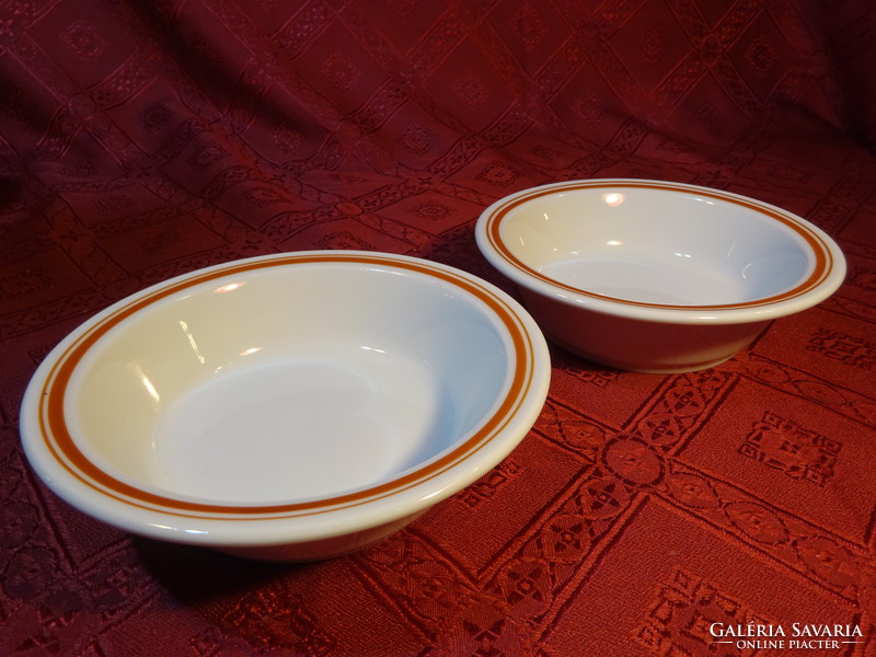 Lowland porcelain, brown striped compote bowl, diameter 14 cm. He has!