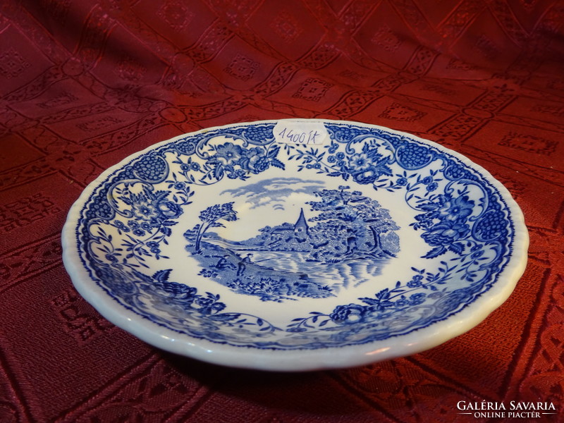 Royal tudor ware English teacup with blue pattern, diameter 14.5 cm. He has!