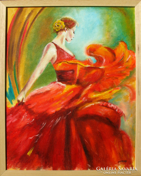 Moona - Flamencotáncos III ANNA RAZAMUSKAYA festménye után