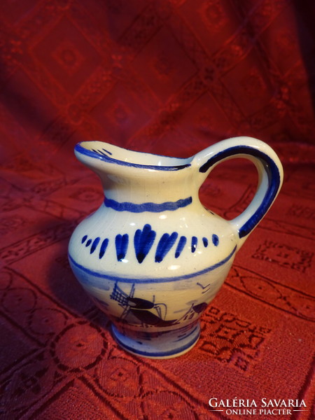 Dutch porcelain, hand-painted jug, height 7 cm. He has!