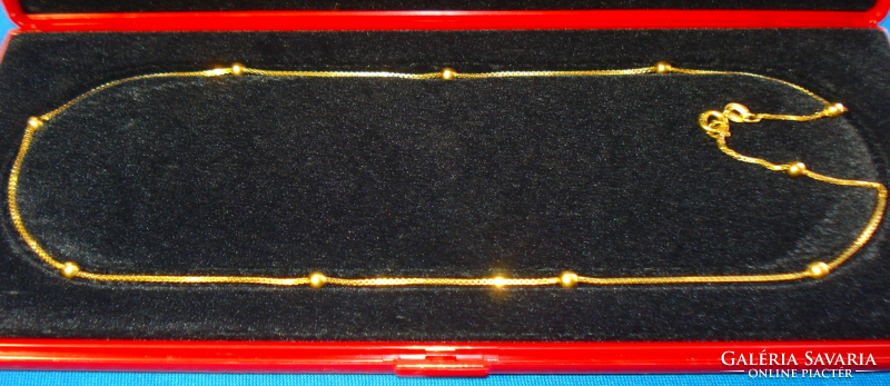 18K velencei típusú arany nyaklánc és karkötő szett