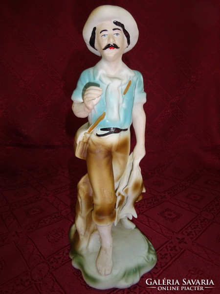 ARPO román porcelán figura, halász a halakkal, magassága 24 cm. Vanneki!