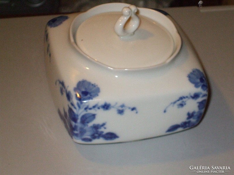 German cobalt blue porcelain sugar bowl.