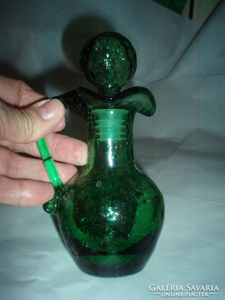 Vintage szakított kis művészi üveg dugójával