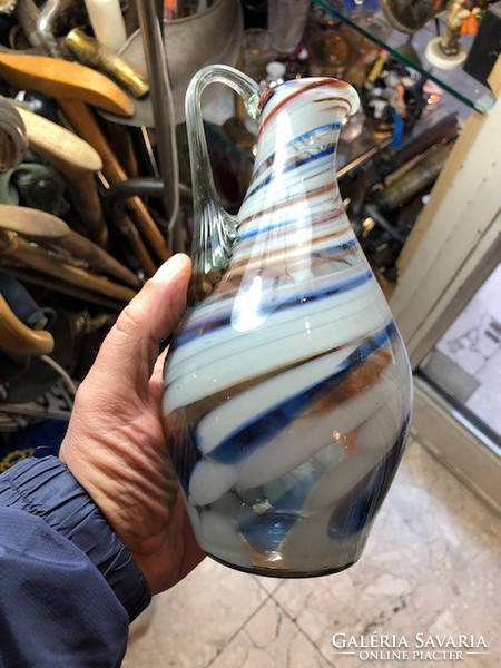 ​Üveg váza, vastag, nehéz, 18 cm magas, gyűjtőknek kiváló.