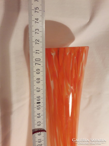 Óriási muránói színes nehéz vastag falú üveg váza padlóváza 71,5 cm