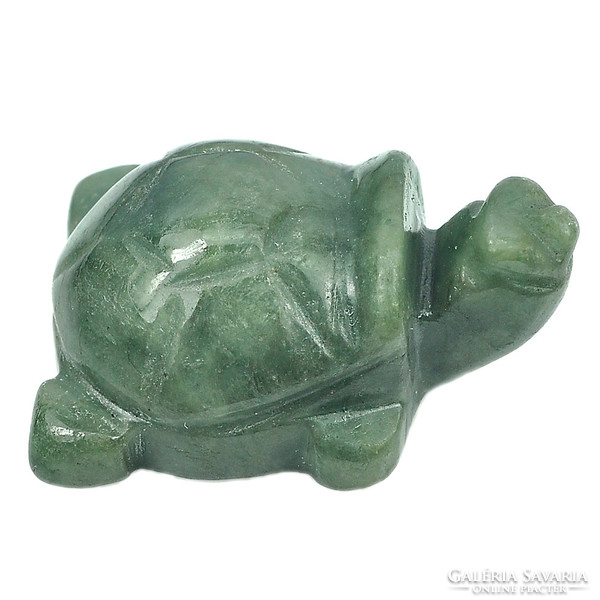 Real, 100% natural oil green Thai jade turtle figurine 112.21Ct!!! (35mm)