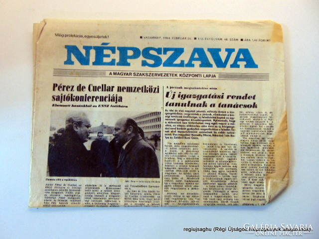 1984 2 26  /         Népszava  /  Ssz.:  17872