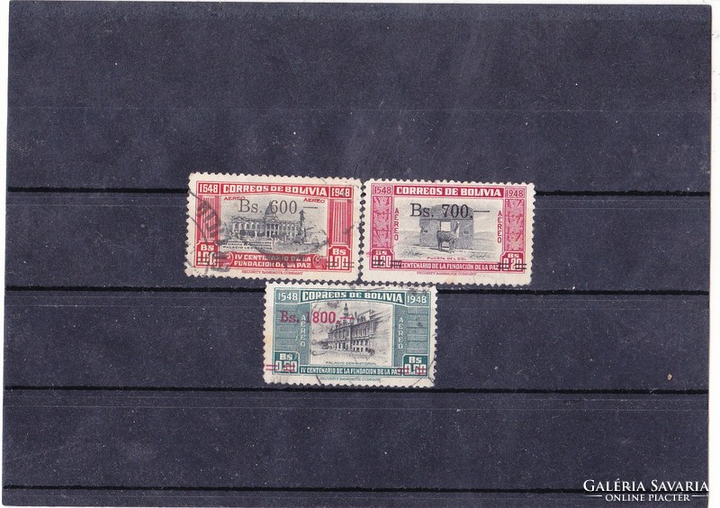 Bolívia légiposta bélyegek 1957
