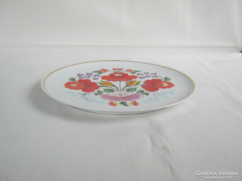 Hollóháza porcelain decorative plate wall plate bowl with Kalocsa pattern