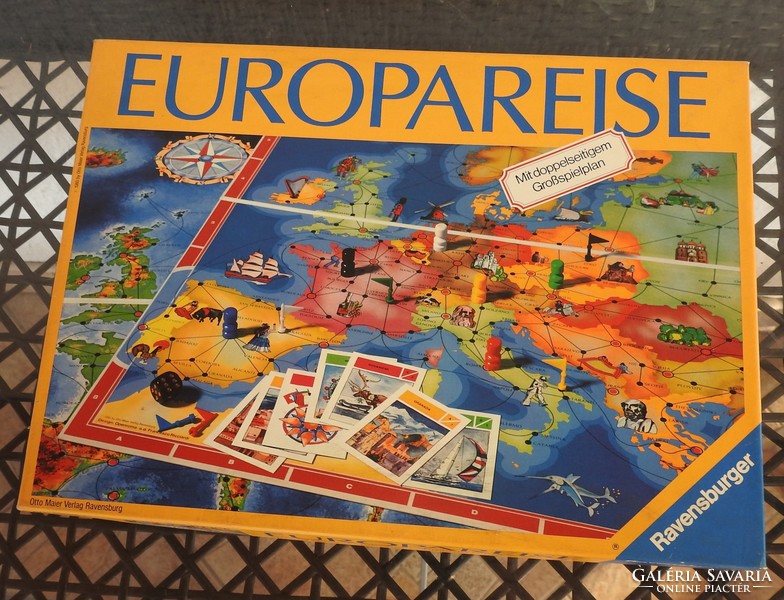 Europareise - német nyelvű társasjáték 1980-ból