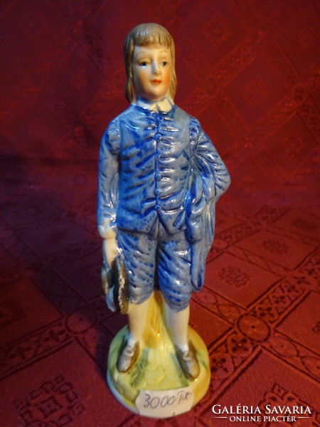Porcelán figura, spanyol utazó fiú, magassága 15 cm. Vanneki!