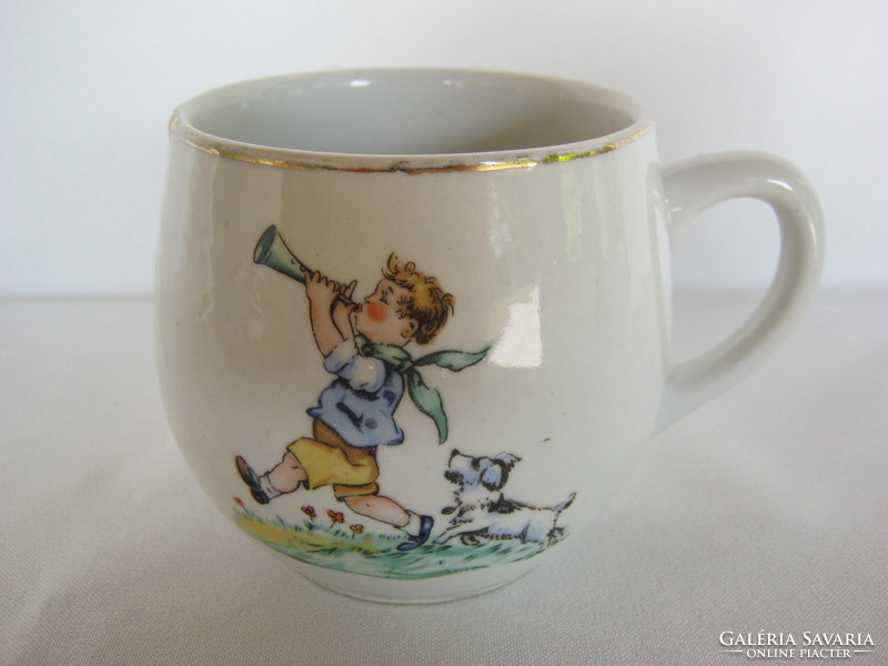 Kőbánya porcelain fairy tale pattern children's mug
