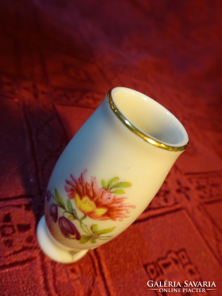 Hollóházi porcelán mini váza, magassága 5 cm. Vanneki! Jokai !