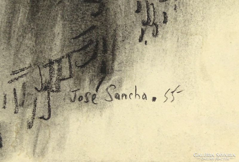 1C893 José Sancha : Idős orosz nő portré 1955
