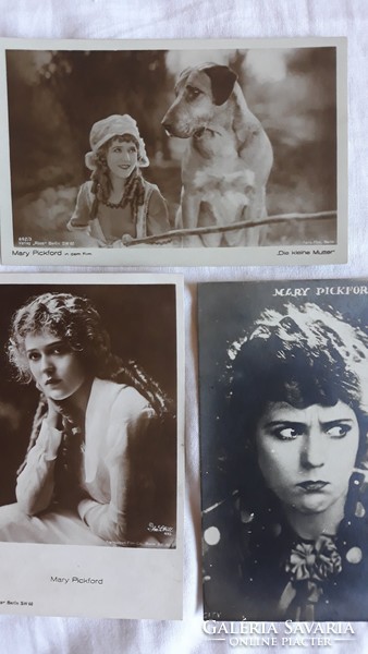 Mary Pickford sztárfotók 3 db