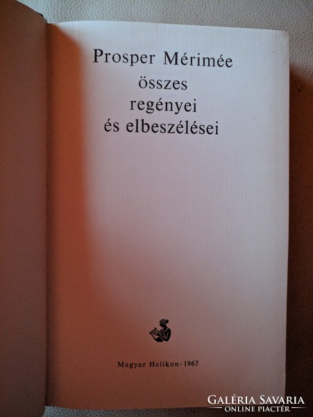Prosper Mérimée összes regényei és elbeszélései  1967