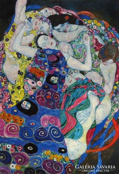 1C946 Gustav Klimt : "Szüzek" keretezett plakát 40 x 50 cm